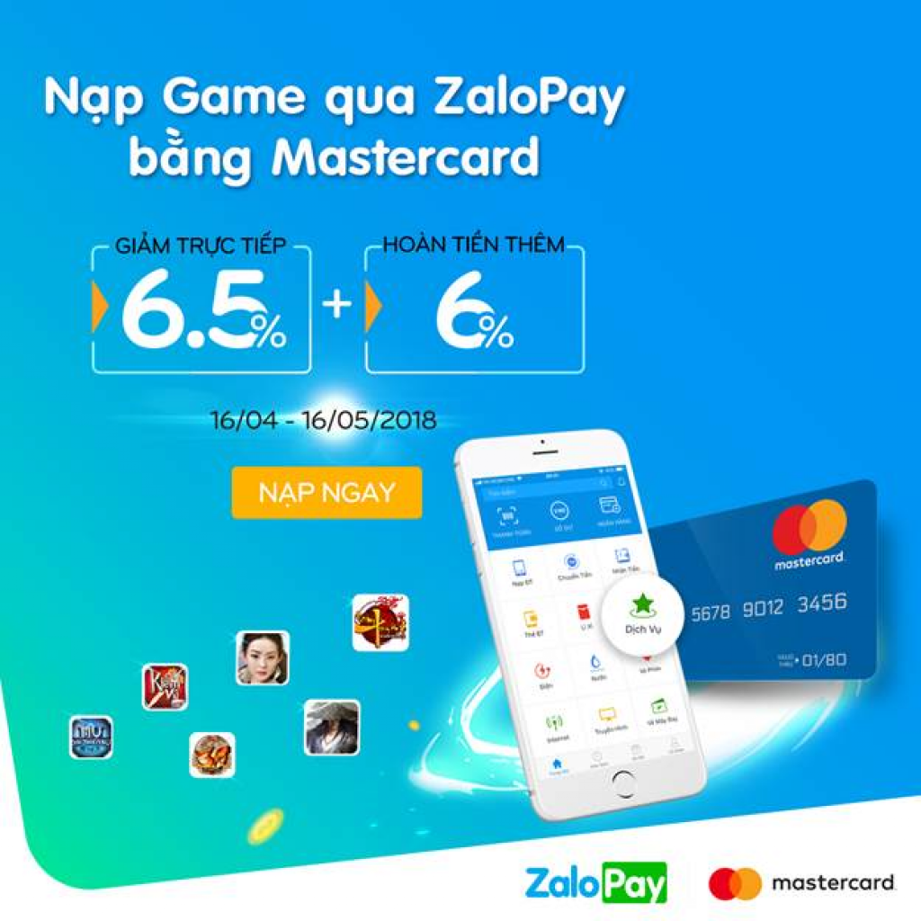 Nạp thẻ game Vn88 bằng Zalopay Cach nap the game Vn88 bang Zalo pay