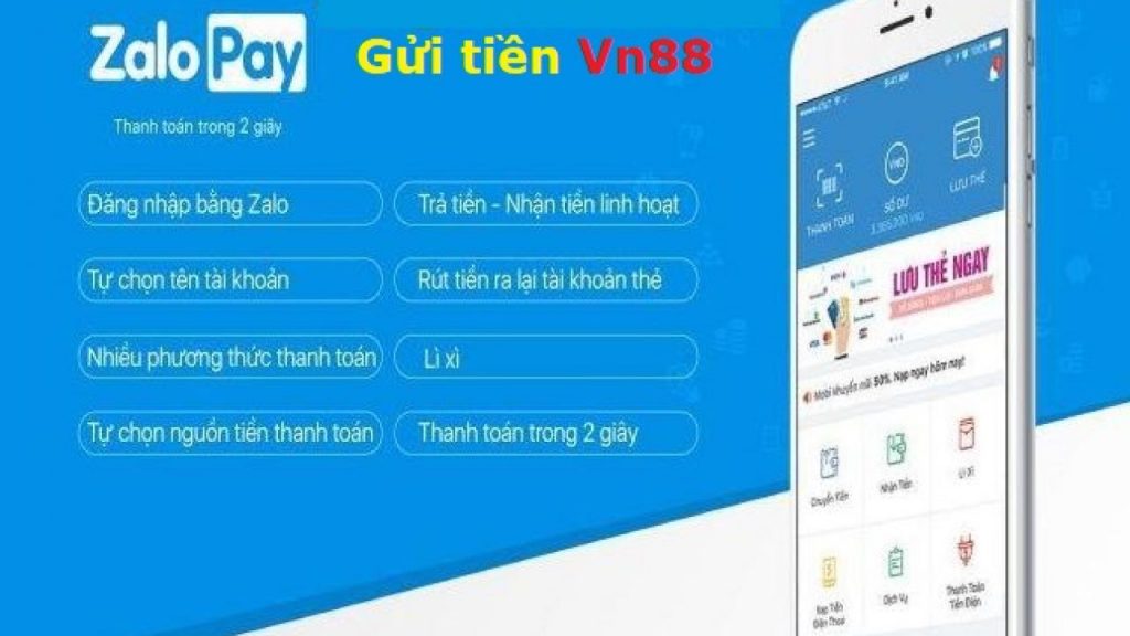 Nạp tiền vào Vn88 bằng Zalo pay Cach nap tien vao Vn88 bang Zalo pay