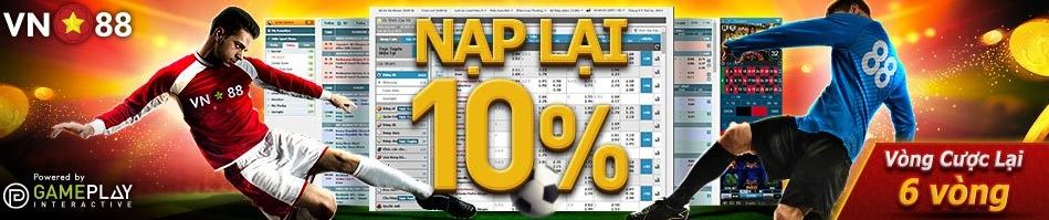 Nạp lại 10% tại E thể thao Vn88 Thuong 10% nap lai e the thao Vn88