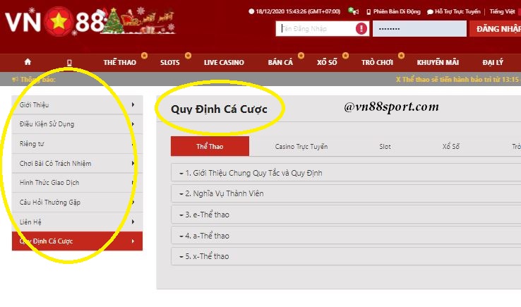 Quy định cá cược tại Vn88 Quy dinh ca cuoc Vn88