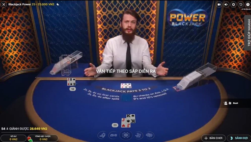Khám phá trò chơi Blackjack Power tại Vn88 Tim hieu thong tin Blackjack Power tai Vn88