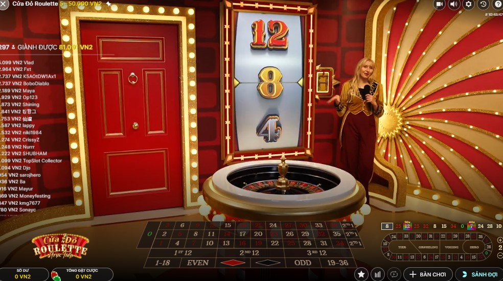 Hướng dẫn cách chơi cửa đỏ Roulette Vn88 Cach choi cua do Roulette Vn88