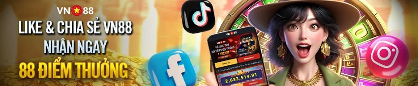 Chia sẻ Fanpage Vn88 - Nhận ngay 88 điểm thưởng Nhn uu dai tai Fanpage Vn88 - Nhan ngay 88 diem thuong